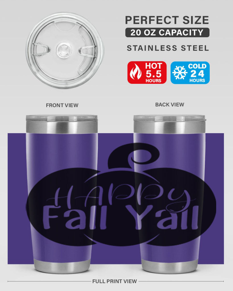 happy fall yall 235#- fall- Tumbler