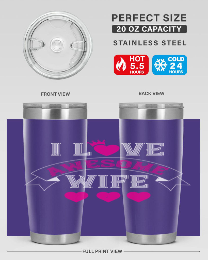 i love awesome wife 57#- valentines day- Tumbler