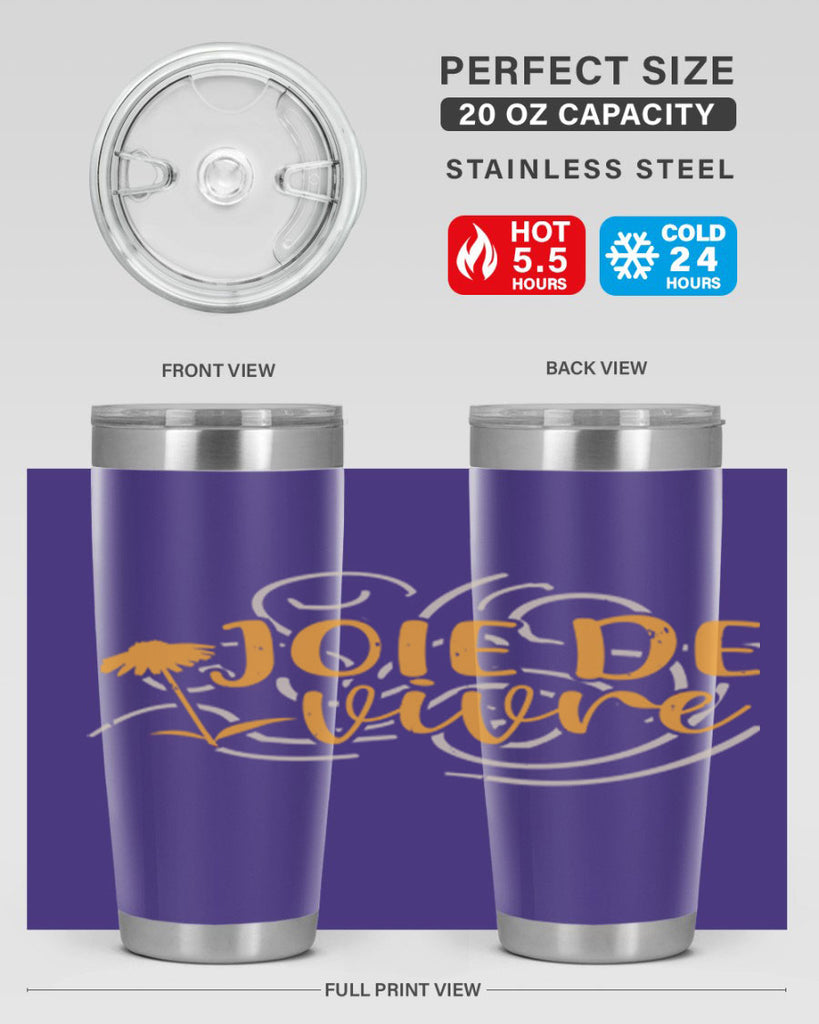 joie de vivre 57#- mardi gras- Tumbler