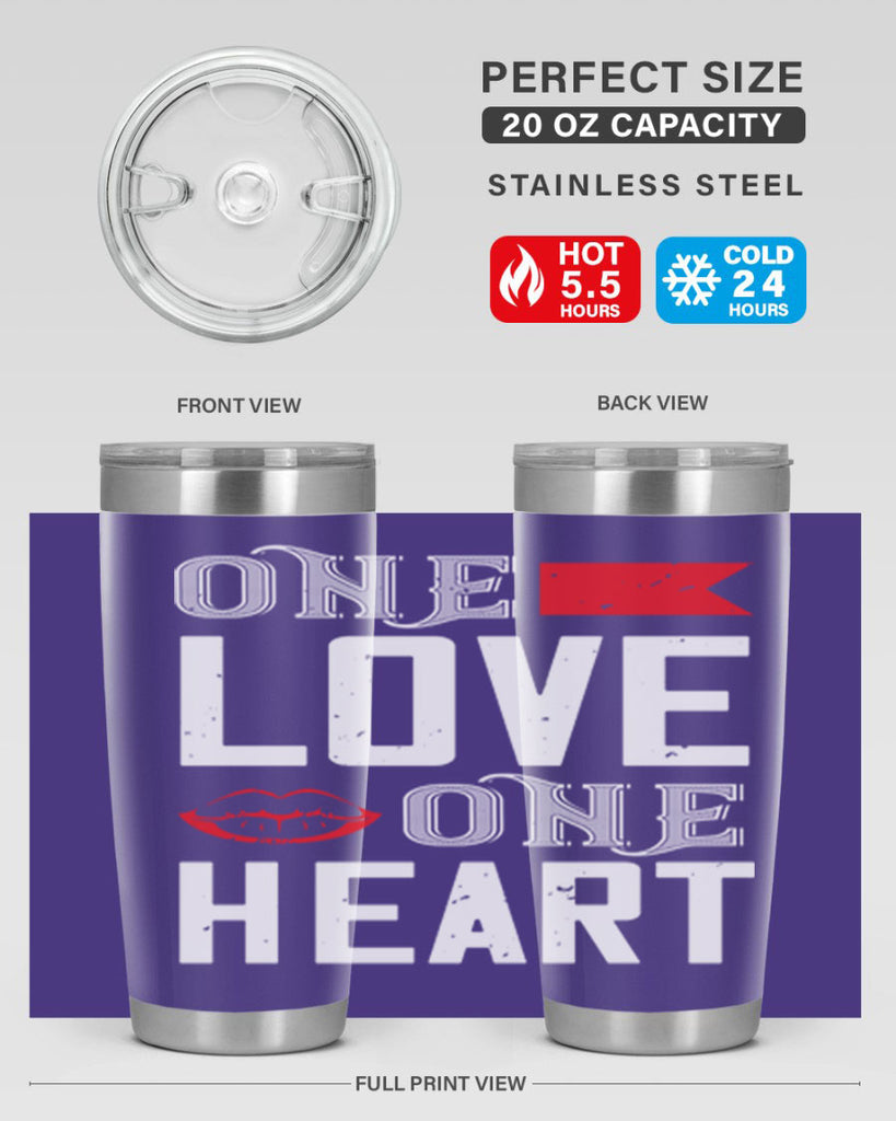 one love one heart 32#- valentines day- Tumbler