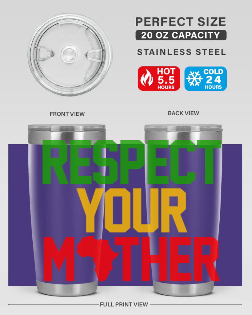 respect your mother 43#- black words phrases- Cotton Tank