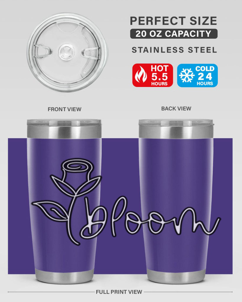 rosebud bloom outline399#- spring- Tumbler
