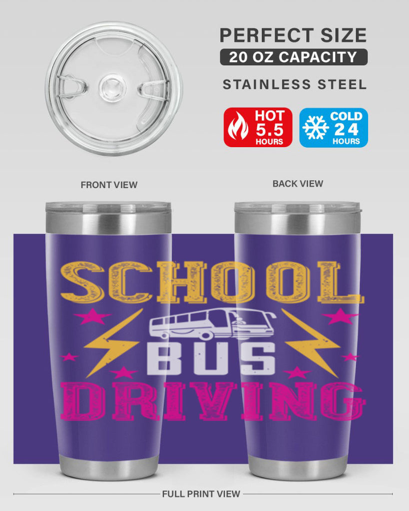 school bus driving Style 17#- bus driver- tumbler