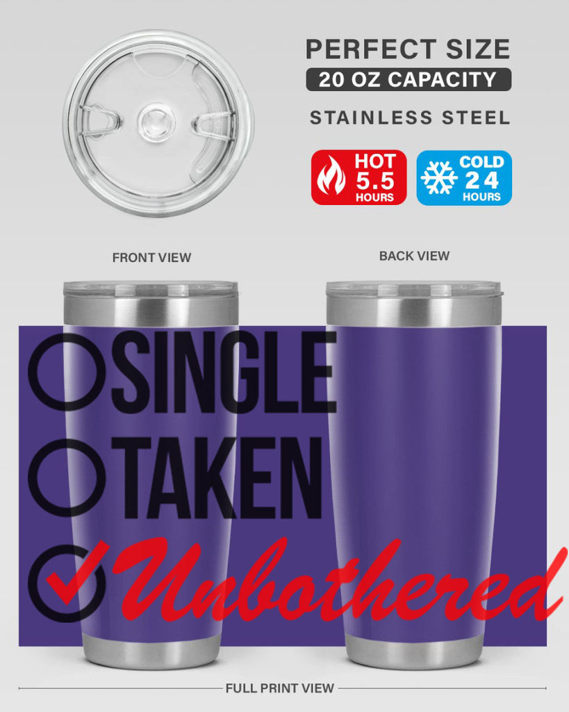 single taken unbothered 35#- black words phrases- Cotton Tank