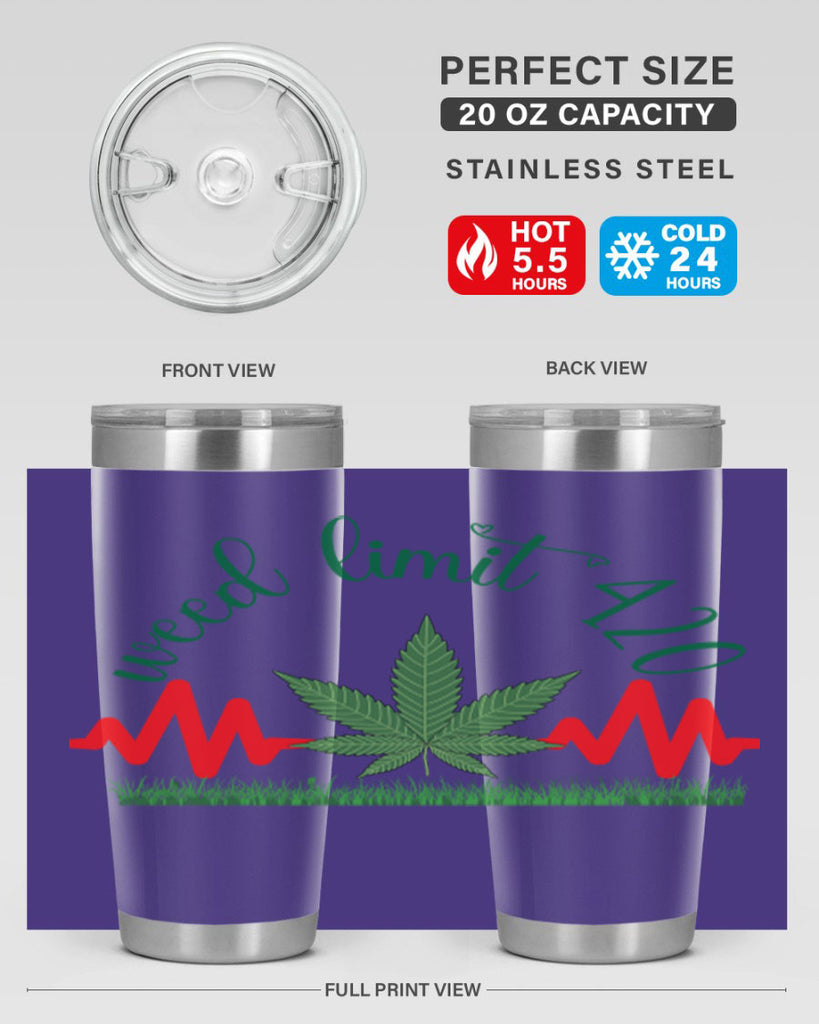 weed limit 420 cannabis hearbeat 291#- marijuana- Tumbler