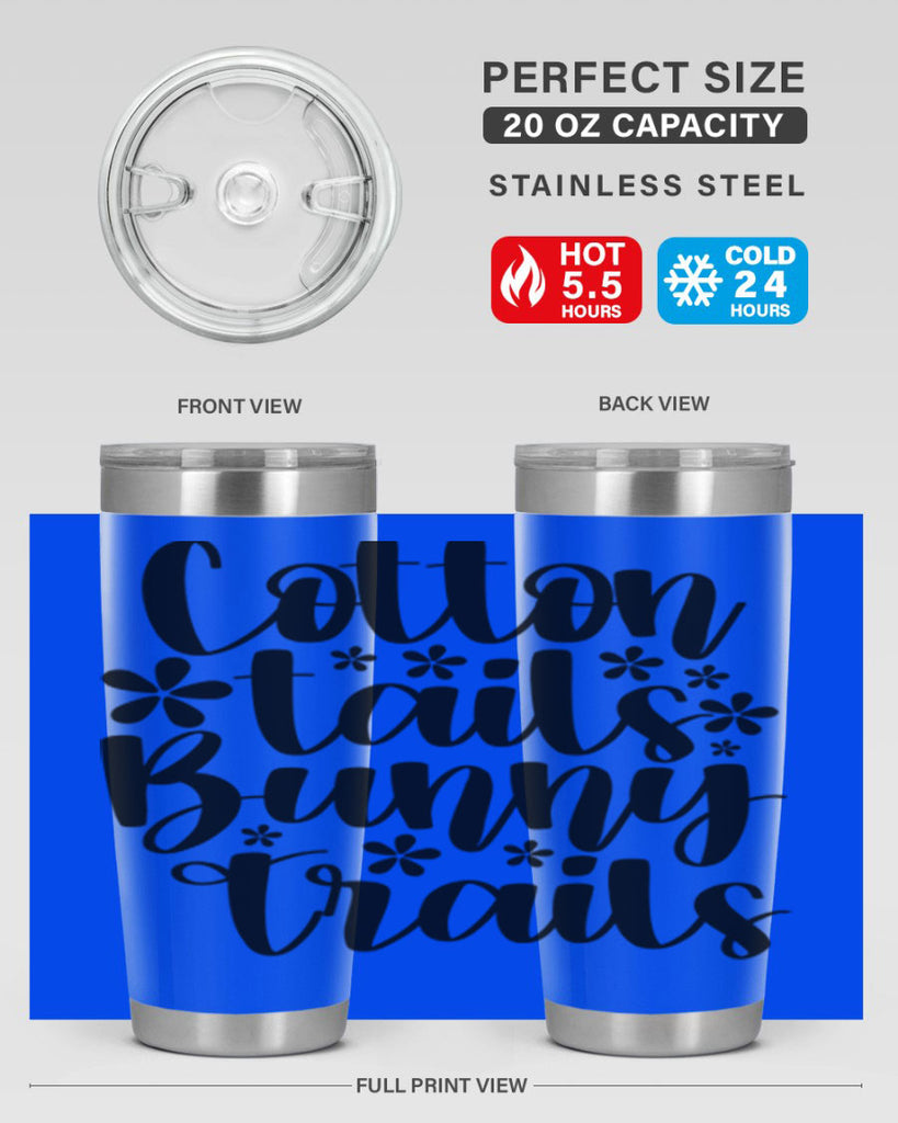 Cotton tails bunny trails  113#- spring- Tumbler