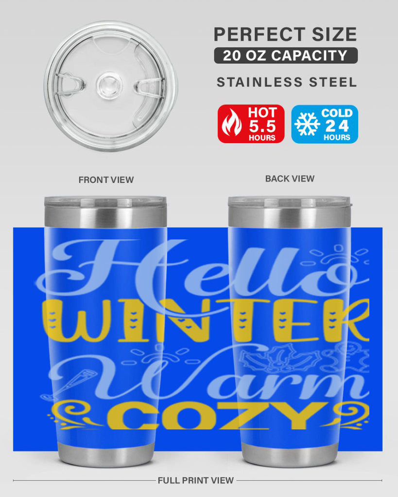Hello winter warm cozy166#- winter- Tumbler