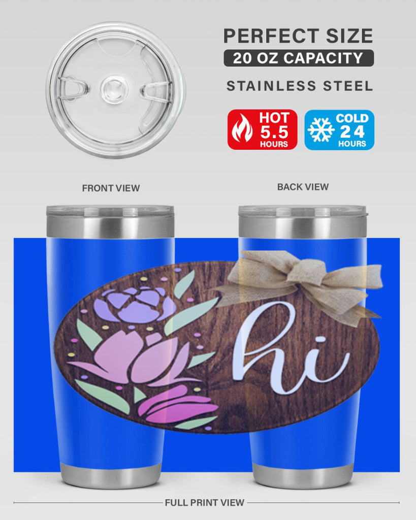 Hi pink flowers Mockup237#- spring- Tumbler