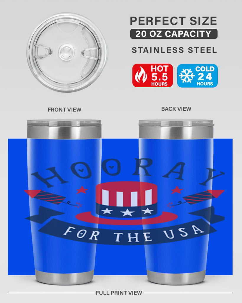 Hooray for the usa Style 42#- Fourt Of July- Tumbler