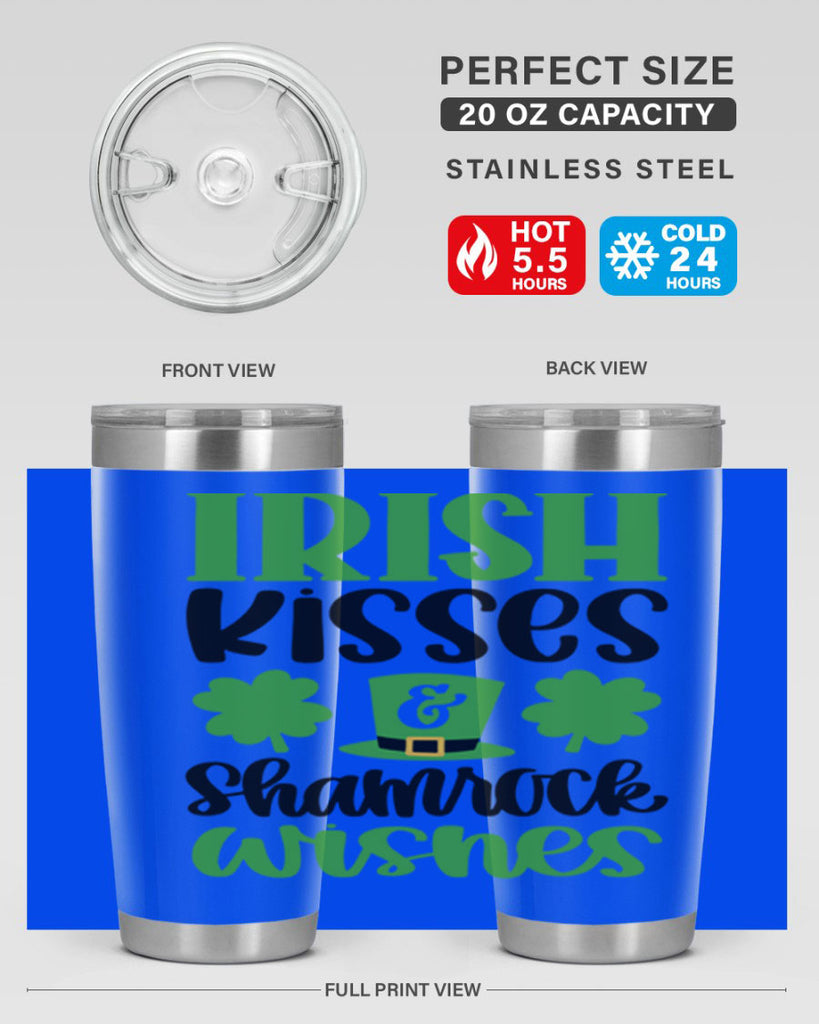 Irish Kisses Shamrock Wishes Style 81#- St Patricks Day- Tumbler