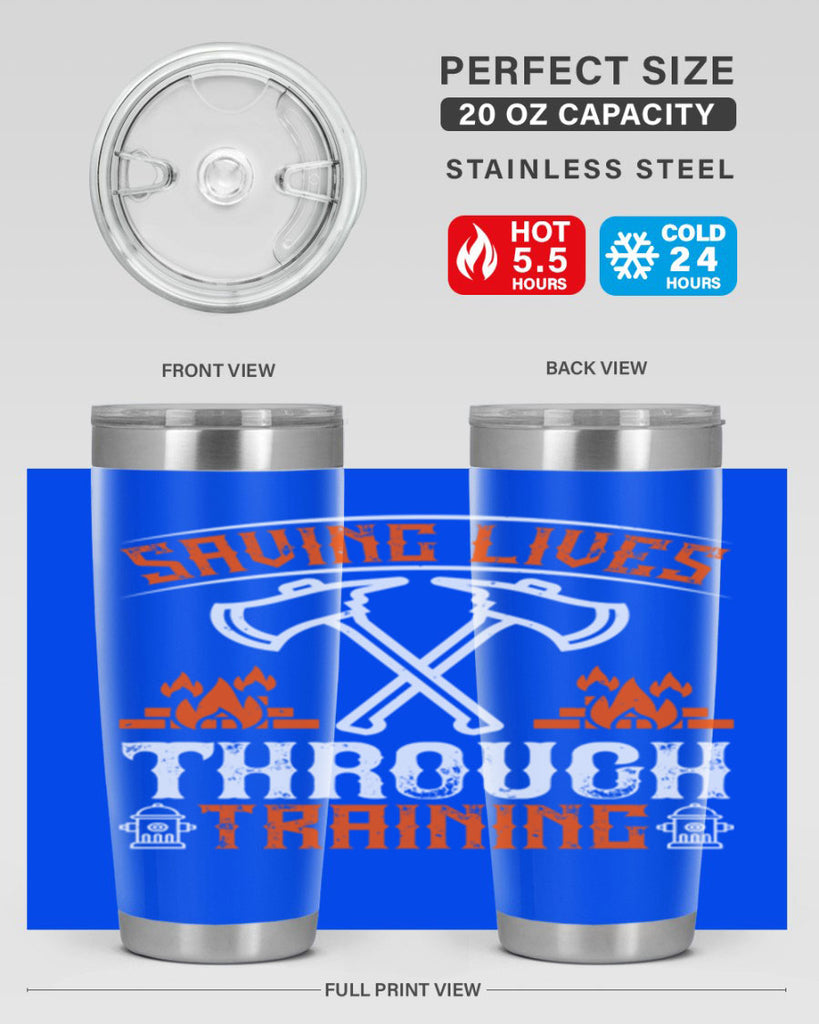Saving lives through training Style 32#- fire fighter- tumbler