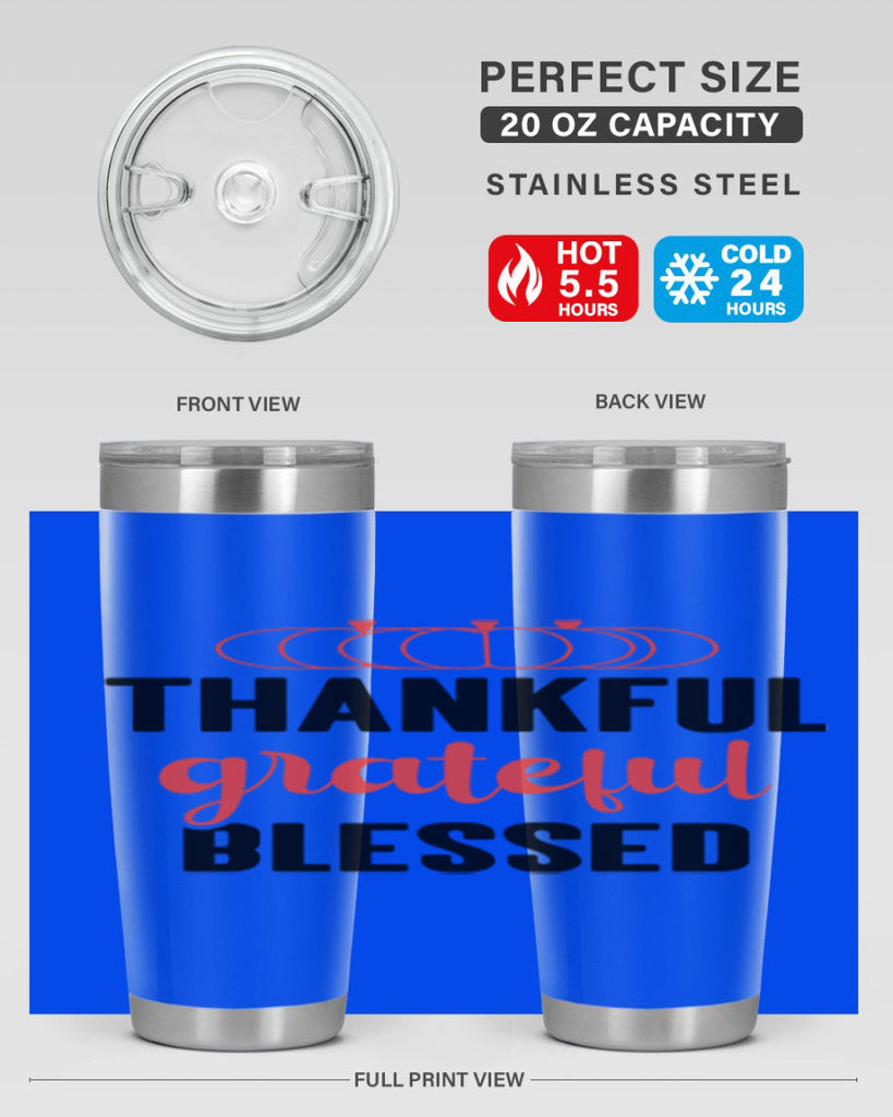 Thankful grateful blessed 603#- fall- Tumbler
