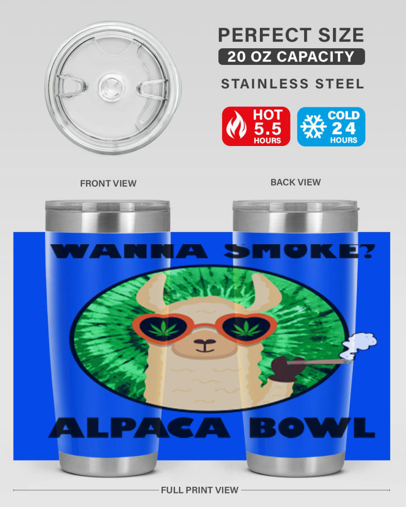 Wanna Smoke Alpaca Bowl 276#- marijuana- Tumbler