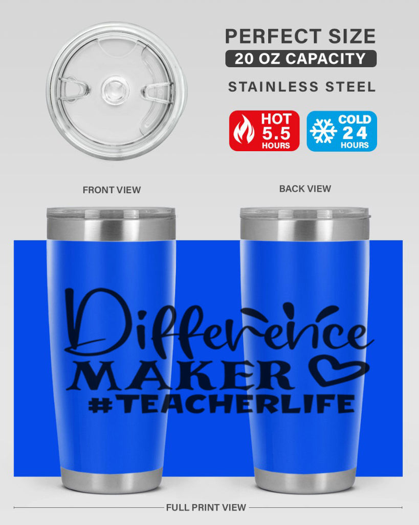 difference maker teacherlife Style 185#- teacher- tumbler