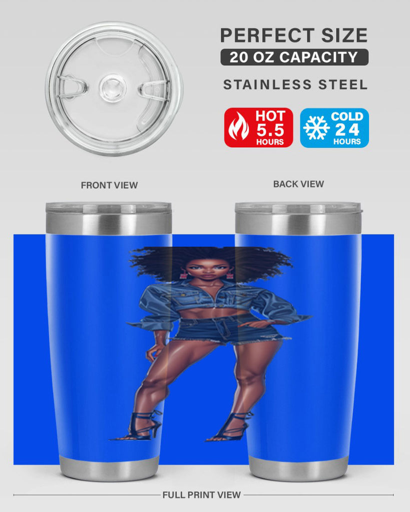 fashion girl in indigo 26#- fashion- Cotton Tank