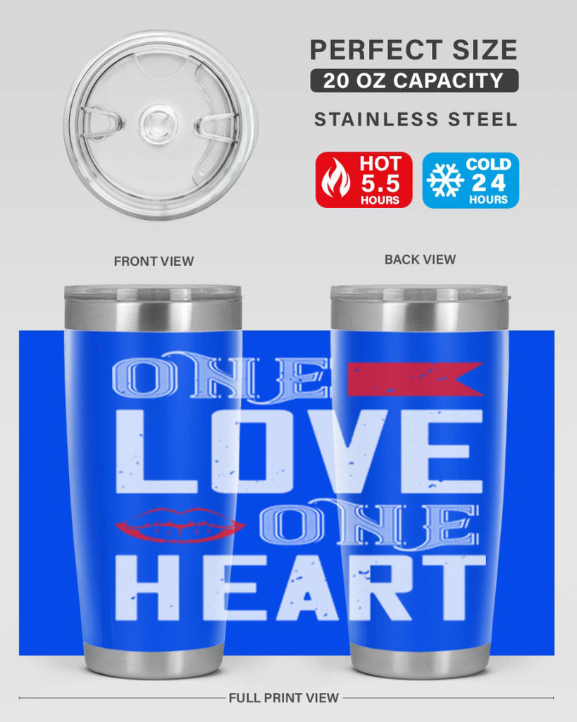 one love one heart 32#- valentines day- Tumbler