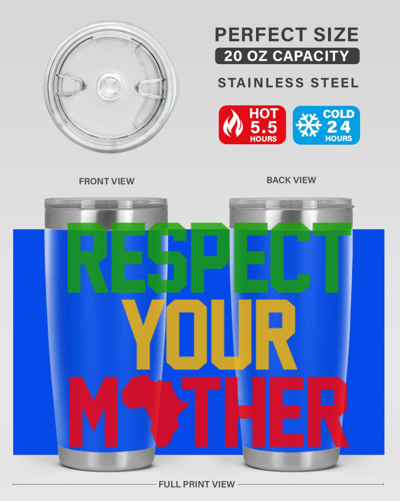 respect your mother 43#- black words phrases- Cotton Tank