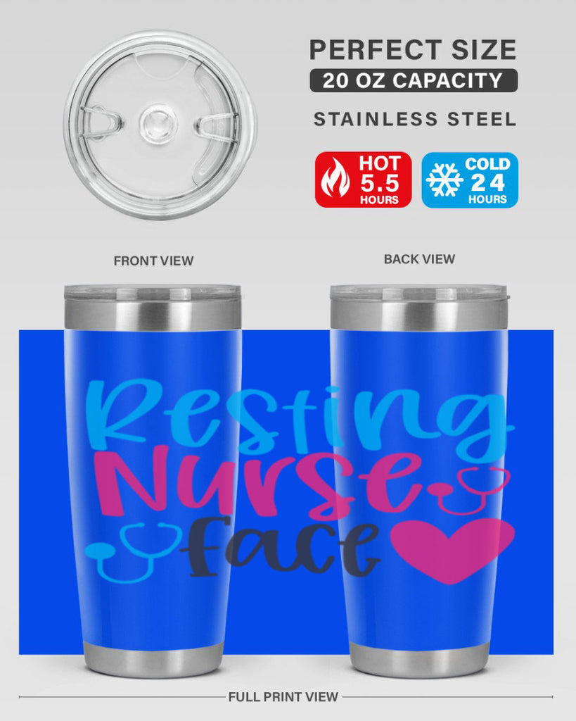 resting nurse face Style 355#- nurse- tumbler