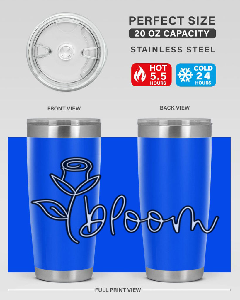 rosebud bloom outline399#- spring- Tumbler