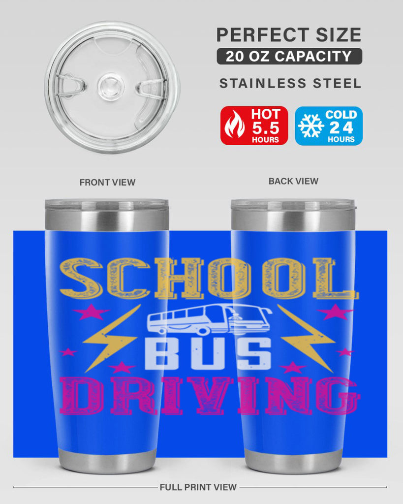 school bus driving Style 17#- bus driver- tumbler