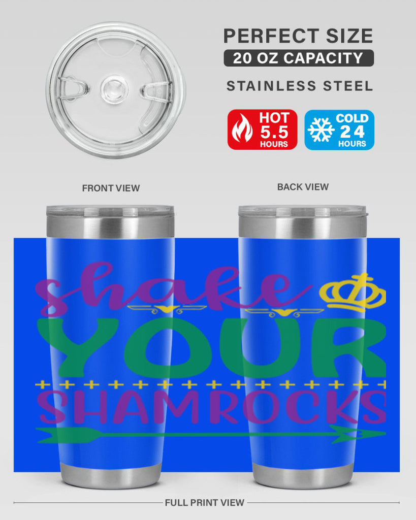 shake your shamrocks 2#- mardi gras- Tumbler