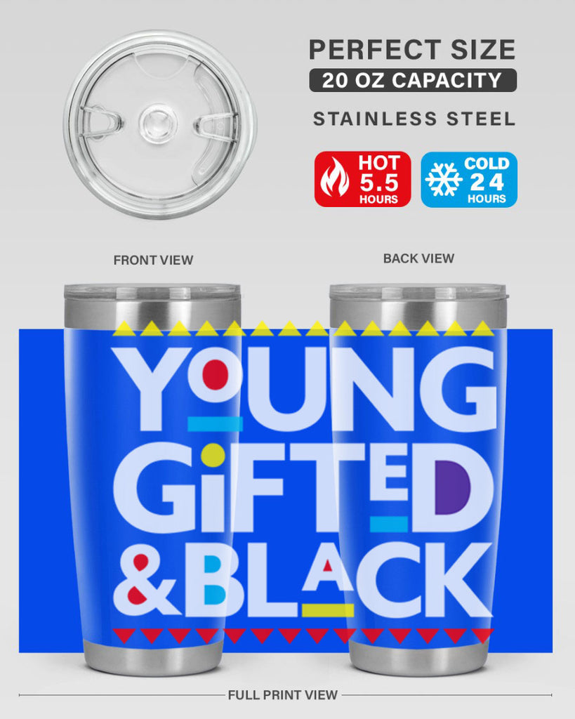 young gifted and black 2#- black words phrases- Cotton Tank