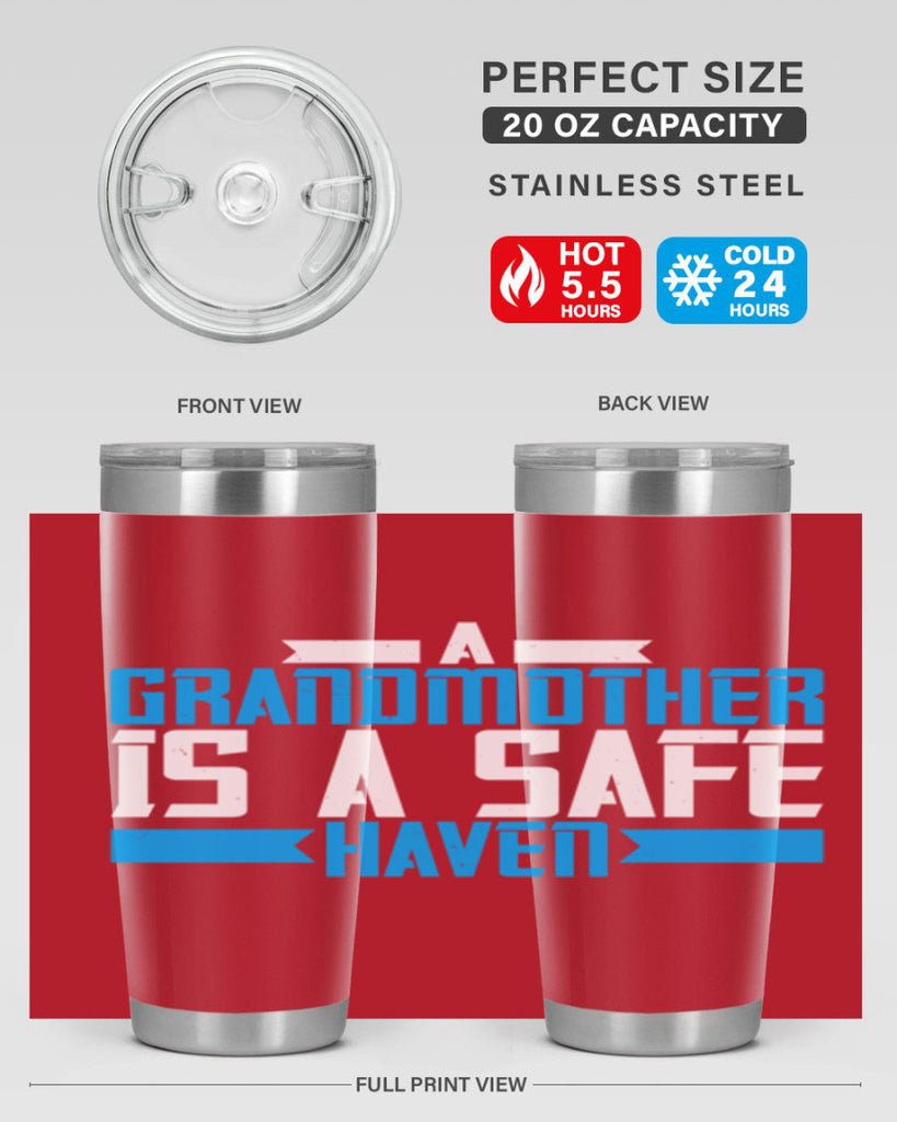 A Grandmother is a safe haven 42#- grandma - nana- Tumbler