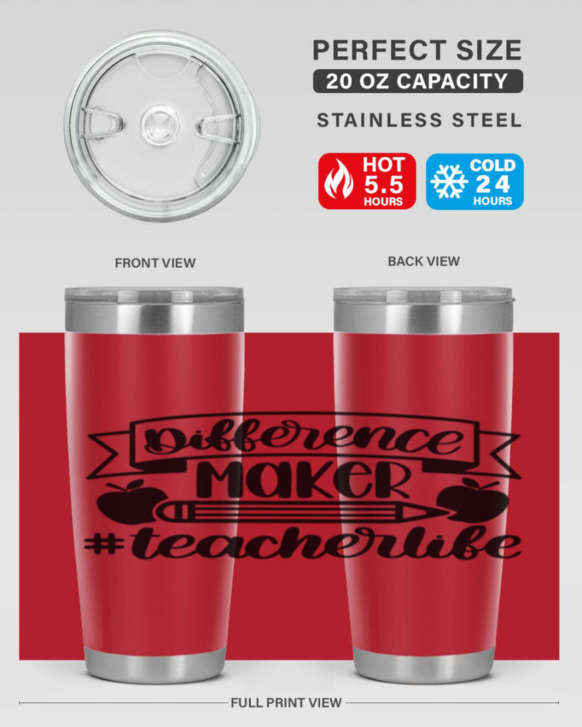 Difference Maker Teacher Life Style 78#- teacher- tumbler