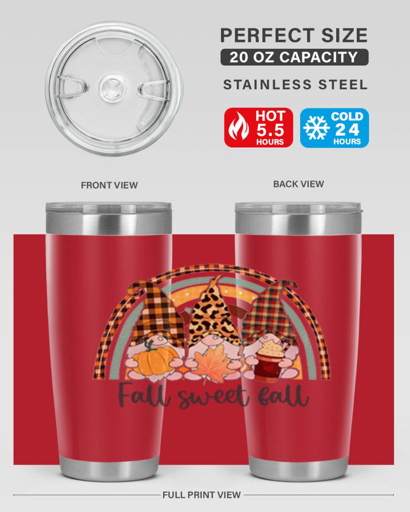 FallSweetFallGnomeRainbow 162#- fall- Tumbler