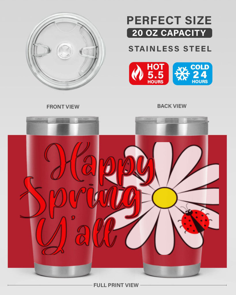 Happy Spring Y'all 161#- spring- Tumbler