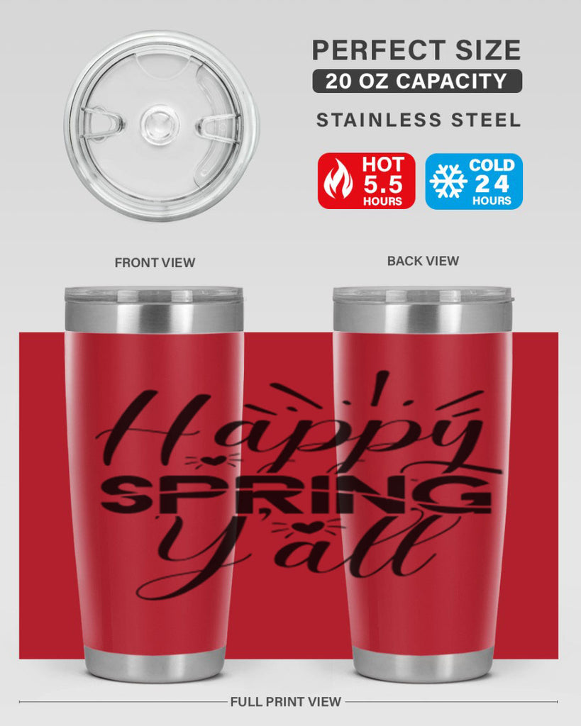 Happy Spring Y'all 165#- spring- Tumbler