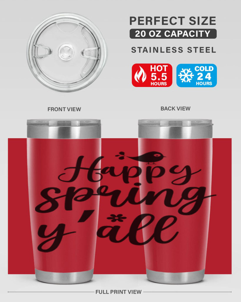 Happy Spring Y'all 167#- spring- Tumbler