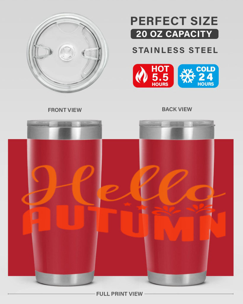 Hello Autumn Design 268#- fall- Tumbler