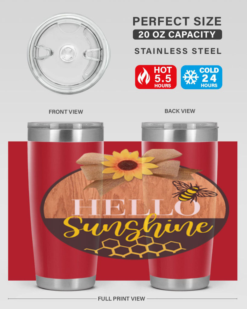Hello Sunshine and bee Mockup215#- spring- Tumbler