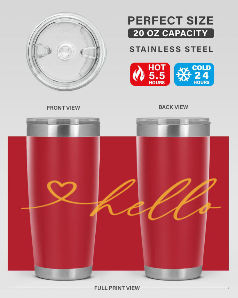 Hello heart183#- spring- Tumbler
