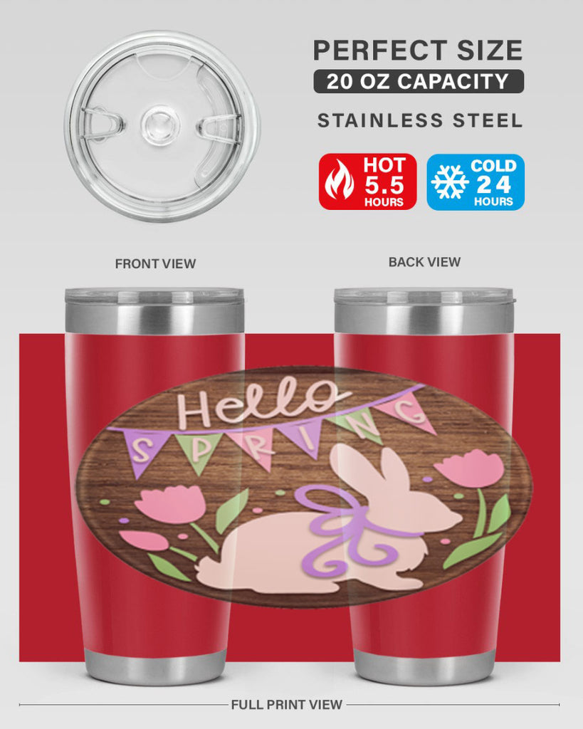 Hello spring bunny Mockup190#- spring- Tumbler
