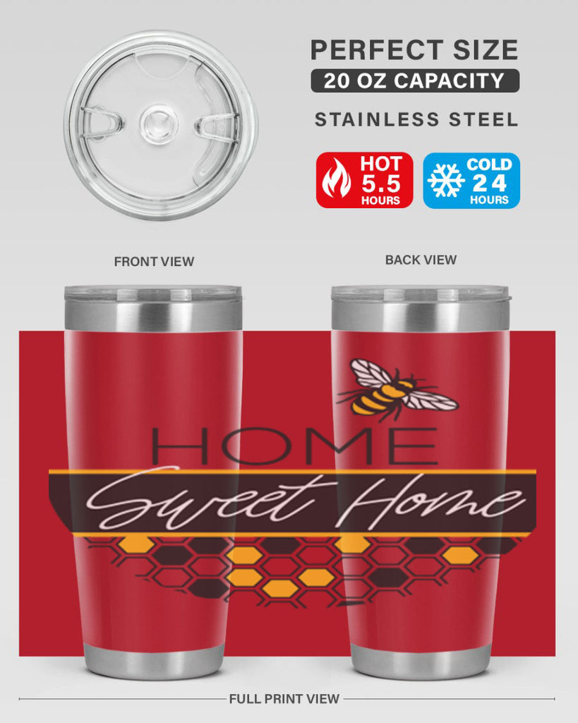 Home Sweet Home Bee and hive pattern243#- spring- Tumbler