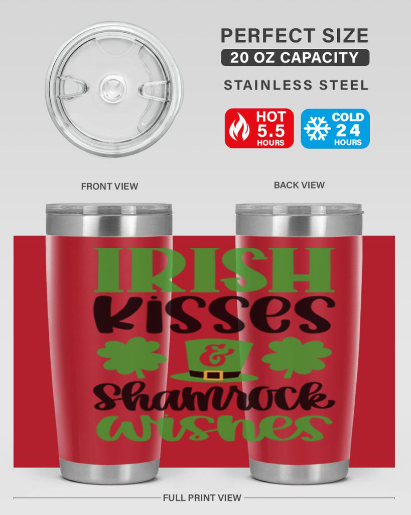 Irish Kisses Shamrock Wishes Style 81#- St Patricks Day- Tumbler