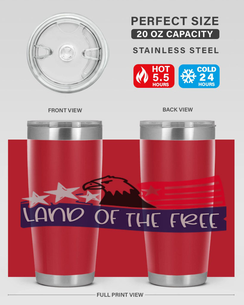Land Of The Free Style 157#- Fourt Of July- Tumbler