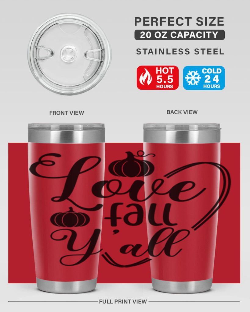 Love Fall Yall 412#- fall- Tumbler