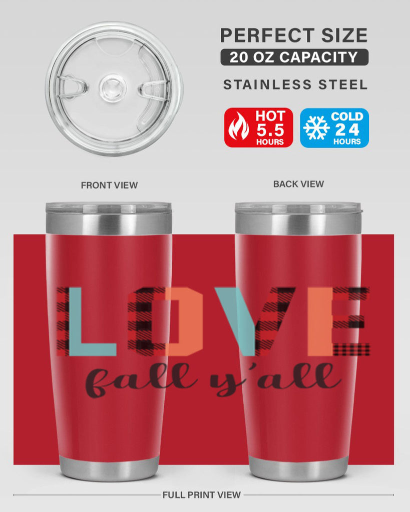 Love fall yall 411#- fall- Tumbler