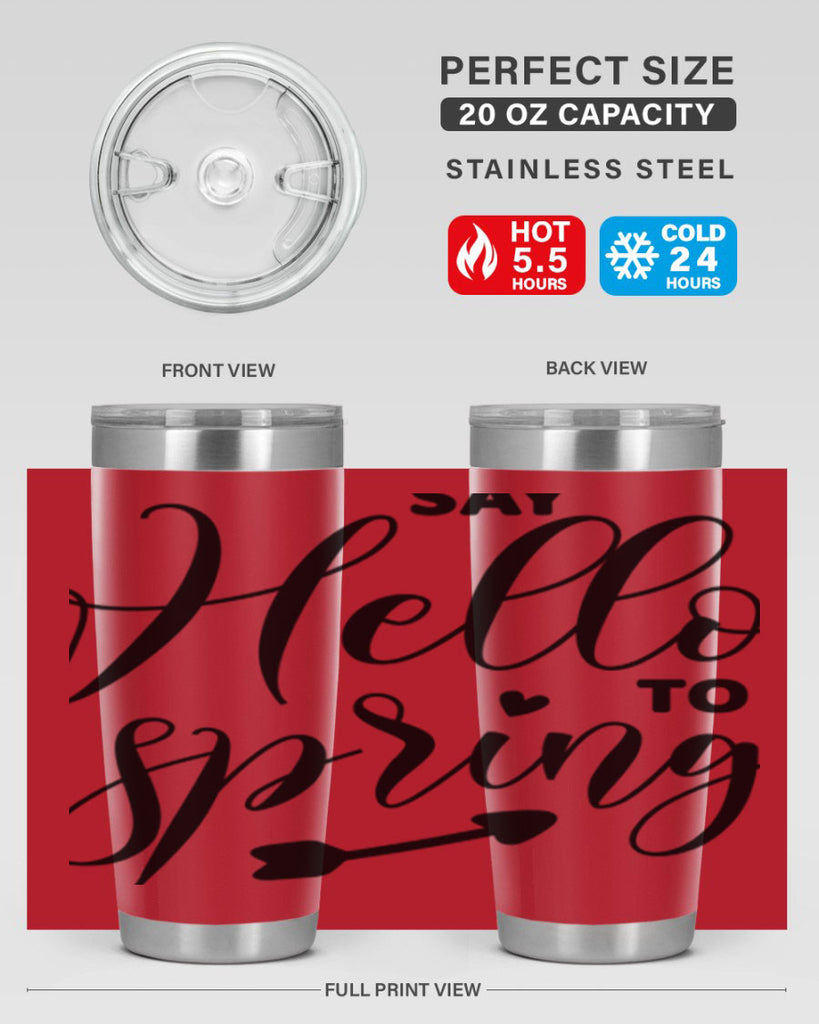 Say Hello to Spring402#- spring- Tumbler