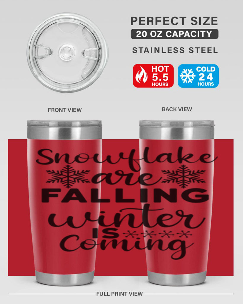 Snowflake Are Falling Winter Is 375#- winter- Tumbler