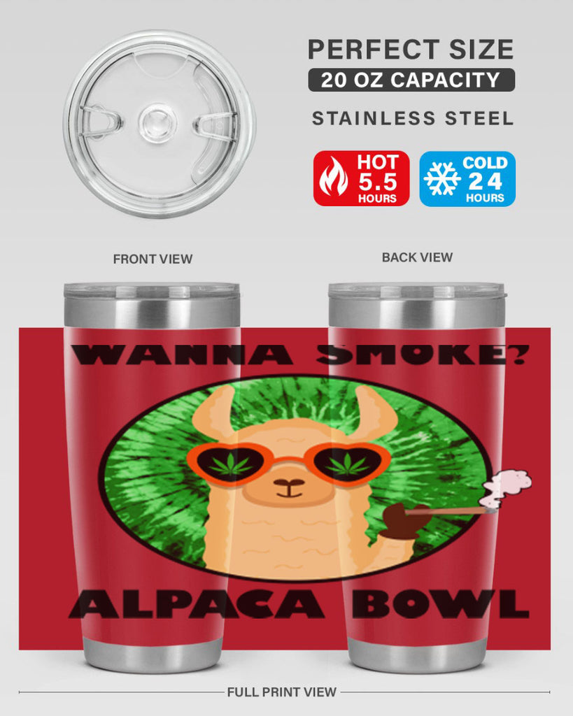 Wanna Smoke Alpaca Bowl 276#- marijuana- Tumbler