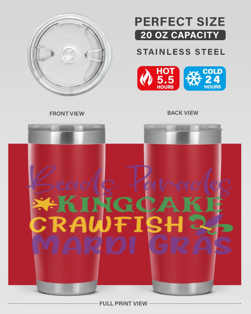 beads parades kingcake crawfish mardi gras 85#- mardi gras- Tumbler
