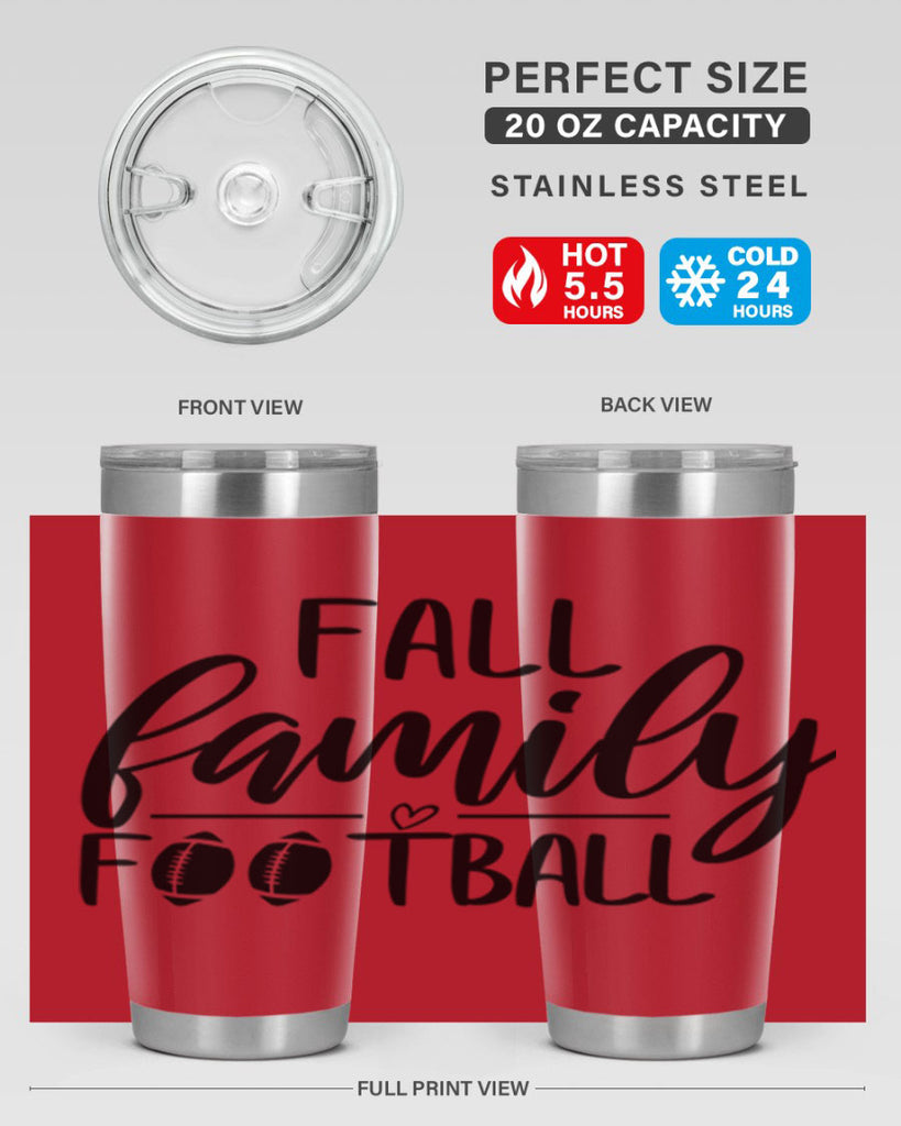 fall family football 100#- fall- Tumbler