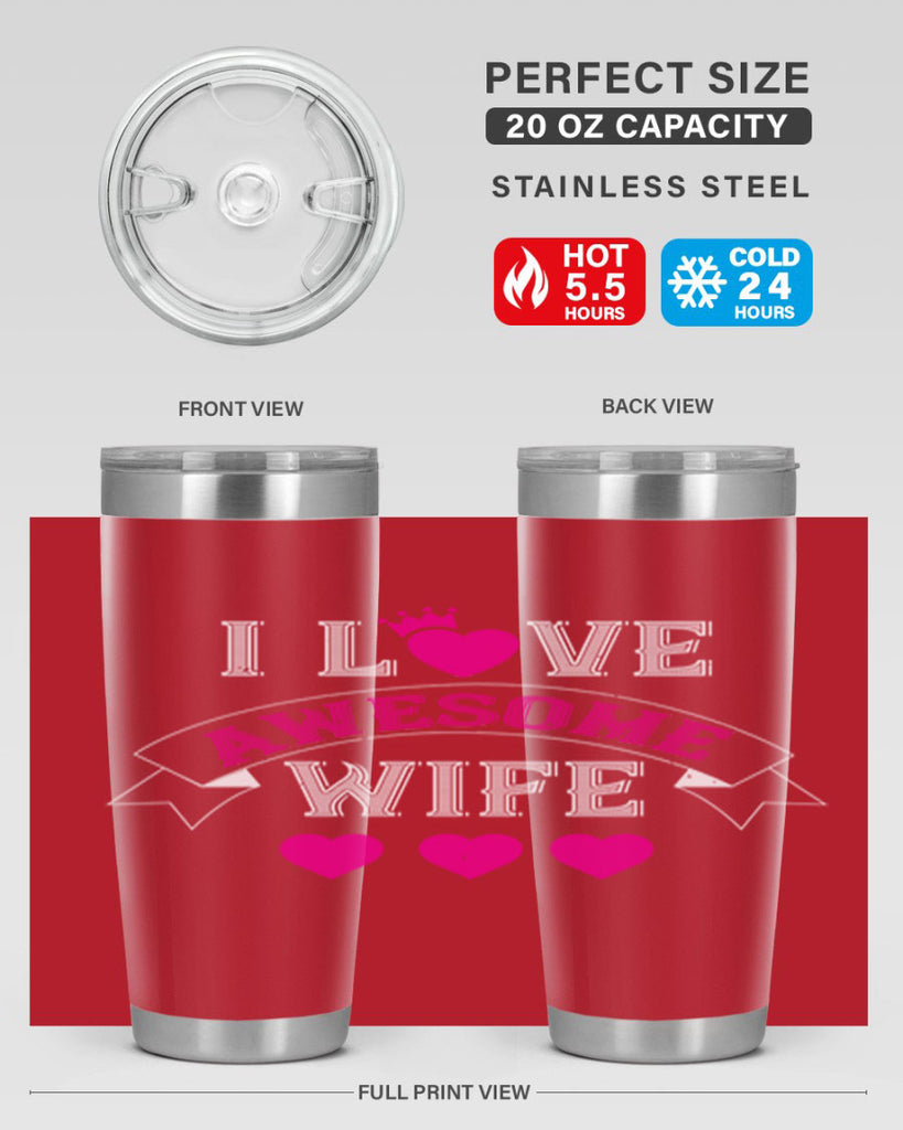 i love awesome wife 57#- valentines day- Tumbler