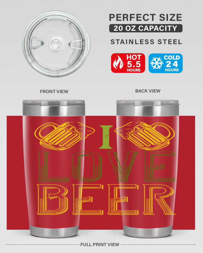 i love beer Style 134#- St Patricks Day- Tumbler