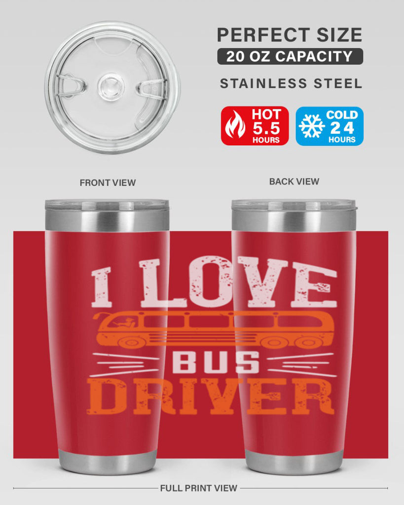 i love bus driver Style 30#- bus driver- tumbler