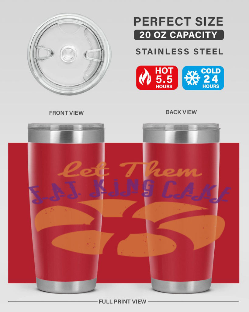 let them eat king cake 50#- mardi gras- Tumbler